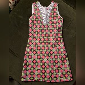 Girls EUC Colorful Geometric Sleeveless Dress